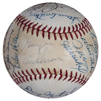 1971 All-Star National League Team Signed ONL Feeney Baseball With 26 Signatures (Beckett)